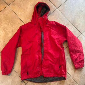 L.L. Bean Men’s Tall L Gore-Tex Red Waterproof Shell Jacket